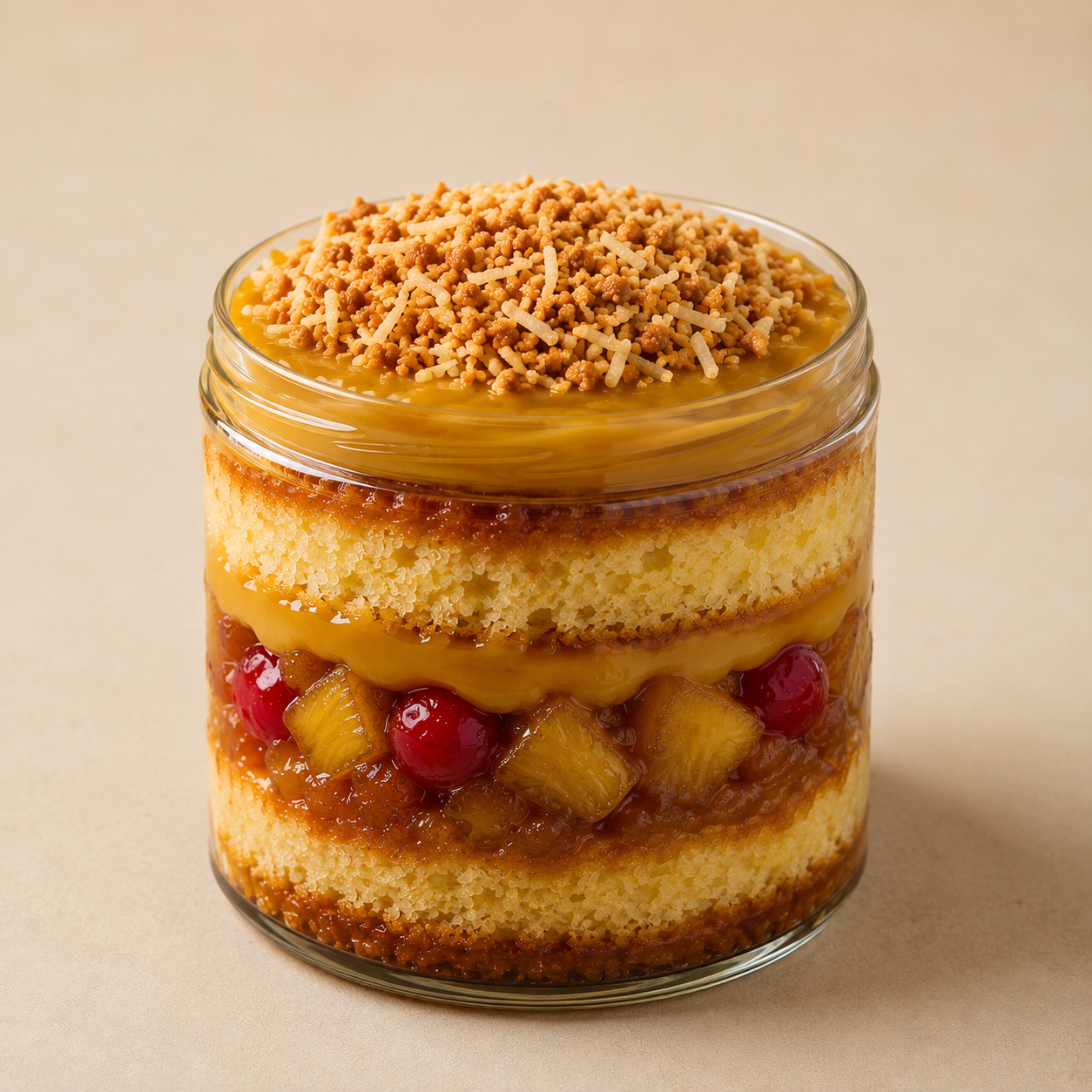 PINEAPPLE UPSIDE-DOWN CAKE JAR