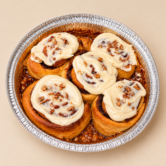 PUMPKIN CINNAMON ROLLS WITH TOASTED PECANS